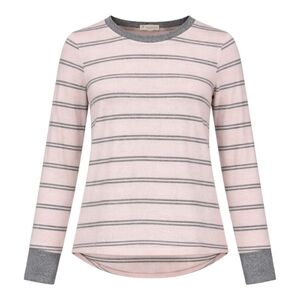 Tucker + Tate pink gray striped soft sweater girls size 7 8 small
